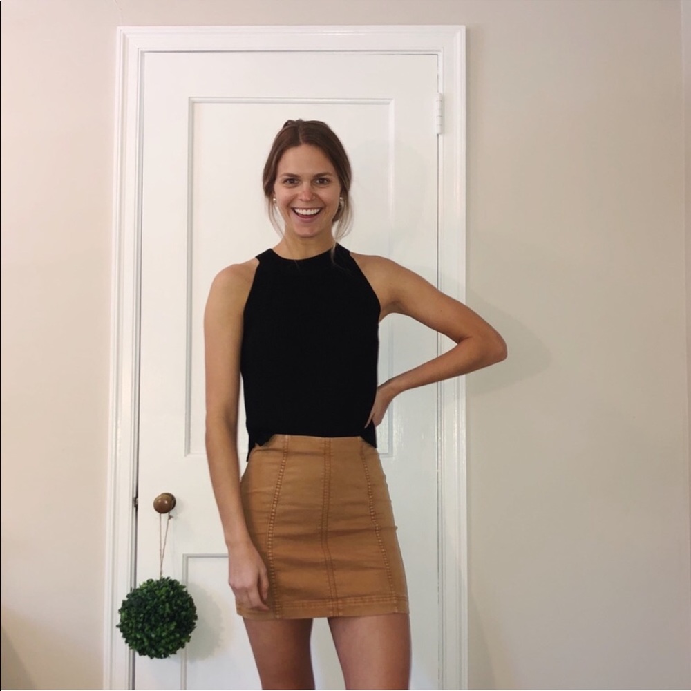 Black Sweater High Neck Tank